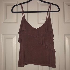 Blush American Eagle Ruffle Tank
